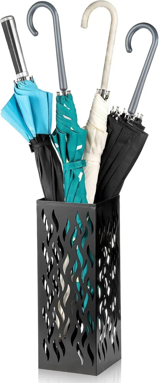 Metal Umbrella Holder, Heavy Square Canes Walking Sticks Stand Rack