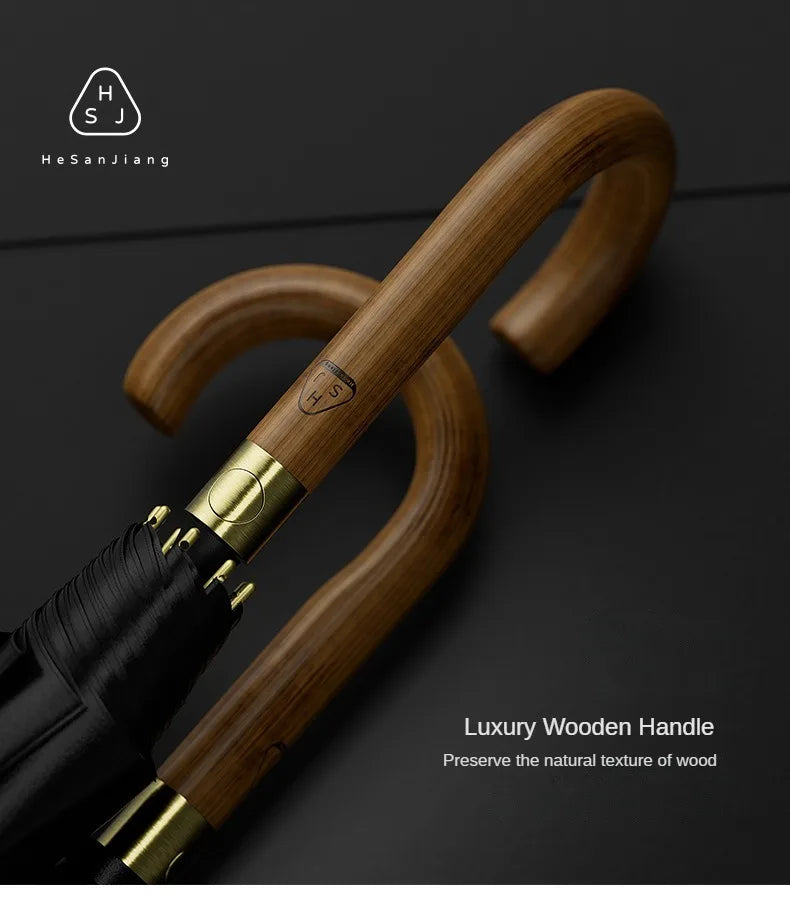 New Wooden Long Handle Luxury Umbrella