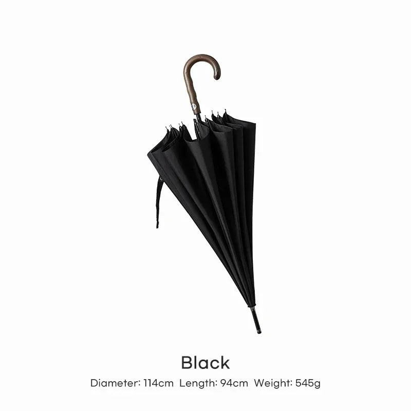 Parachase Windproof Big Umbrella Men Wooden