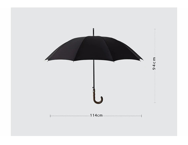 Parachase Windproof Big Umbrella Men Wooden