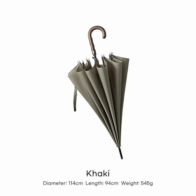 Parachase Windproof Big Umbrella Men Wooden