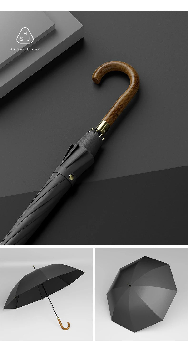 New Wooden Long Handle Luxury Umbrella