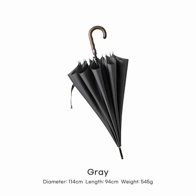 Parachase Windproof Big Umbrella Men Wooden