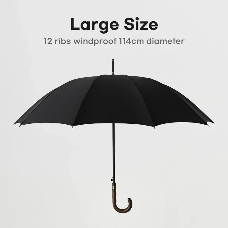 Parachase Windproof Big Umbrella Men Wooden