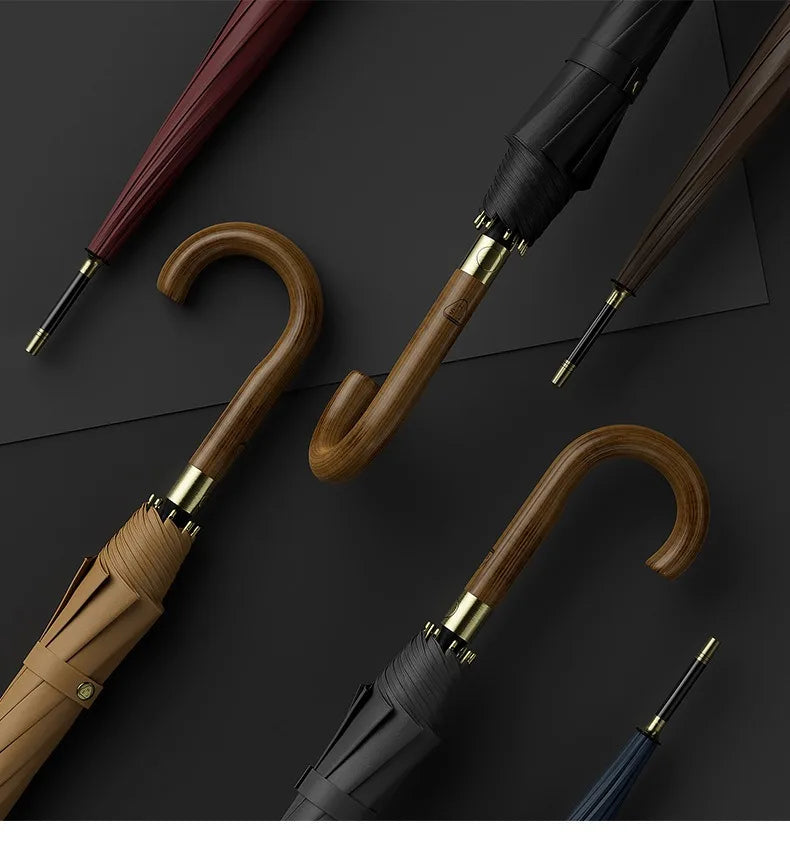 New Wooden Long Handle Luxury Umbrella