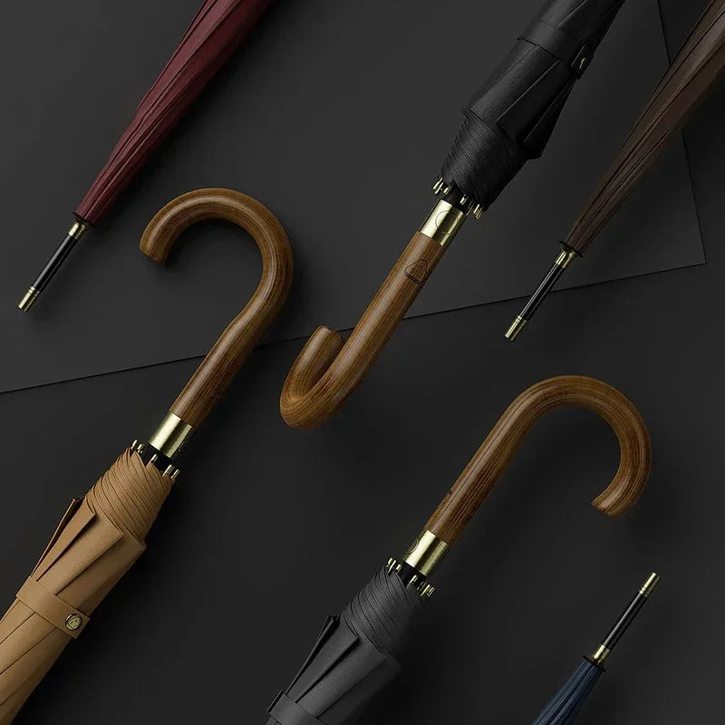 New Wooden Long Handle Luxury Umbrella