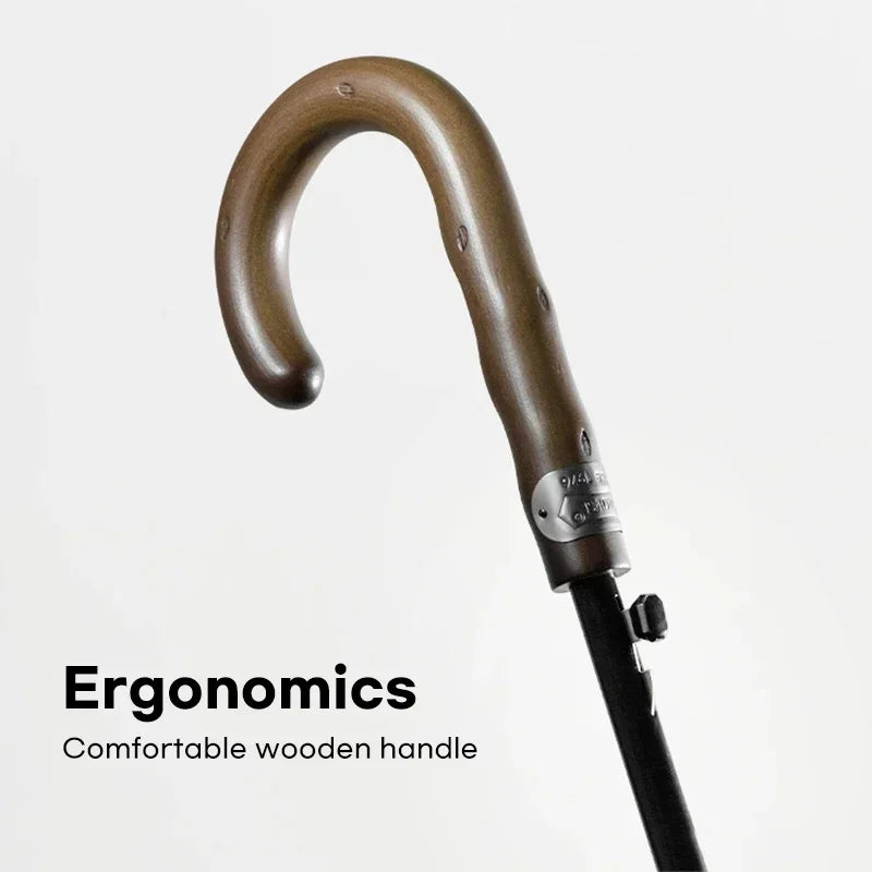 Parachase Windproof Big Umbrella Men Wooden