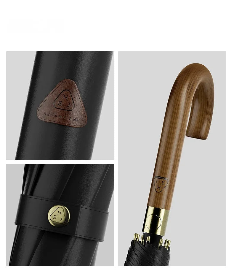 New Wooden Long Handle Luxury Umbrella