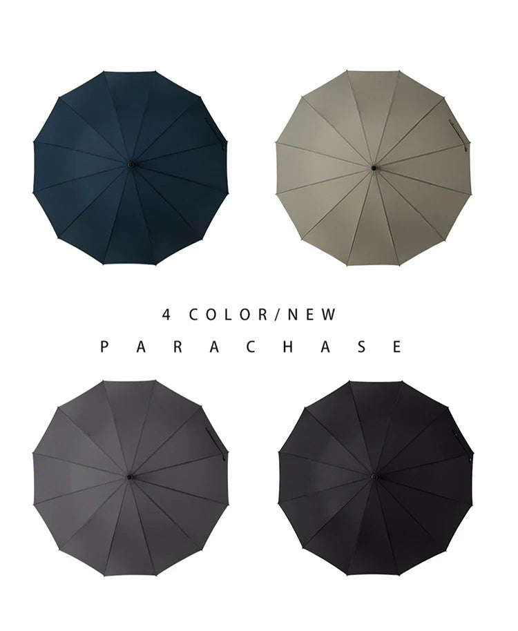 Parachase Windproof Big Umbrella Men Wooden