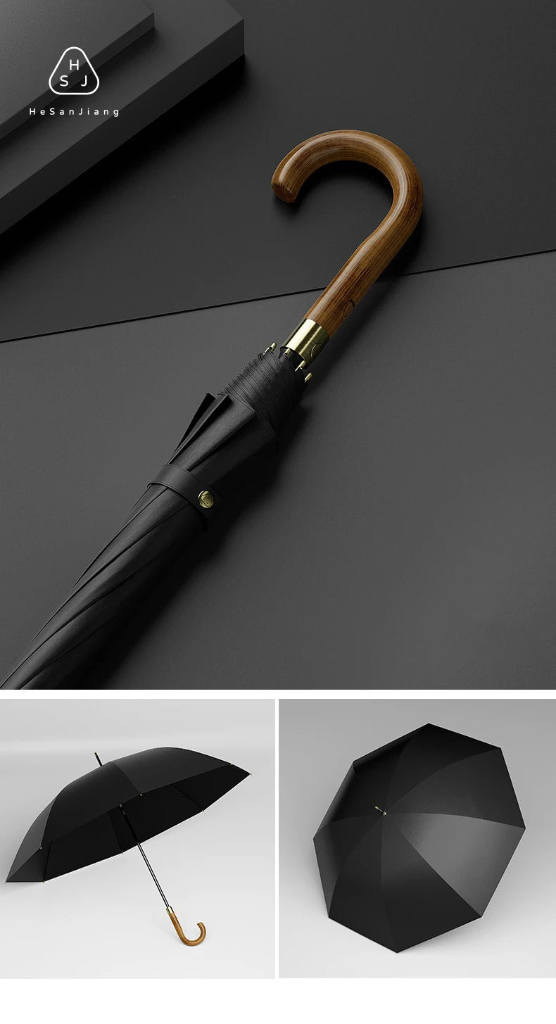 New Wooden Long Handle Luxury Umbrella