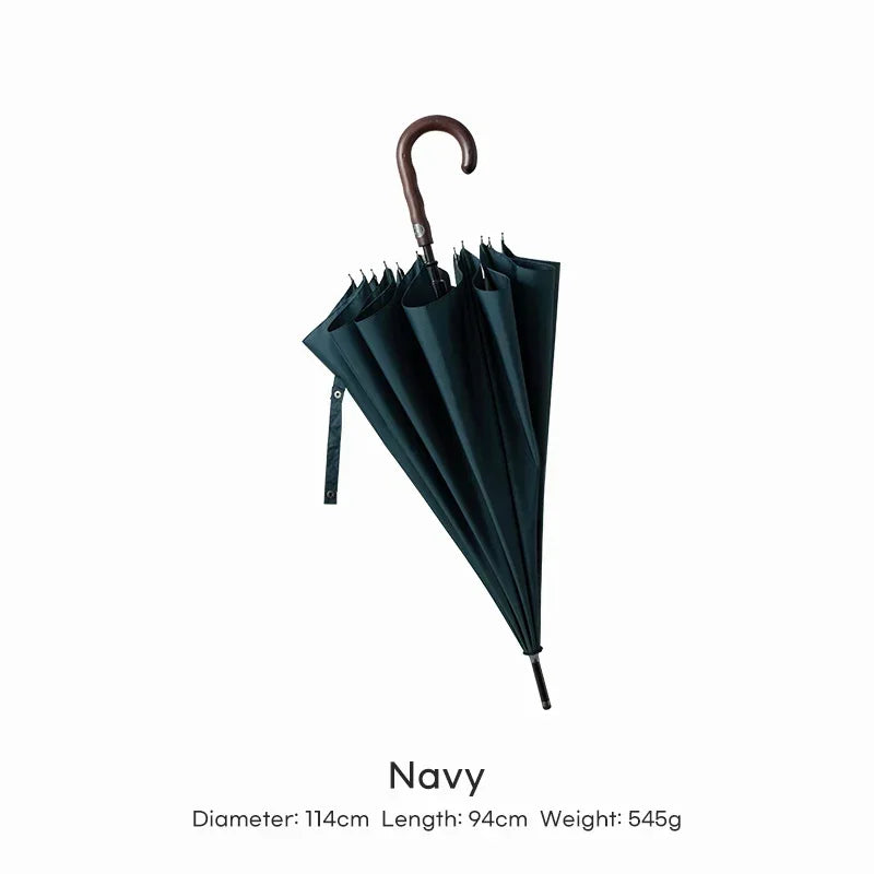 Parachase Windproof Big Umbrella Men Wooden