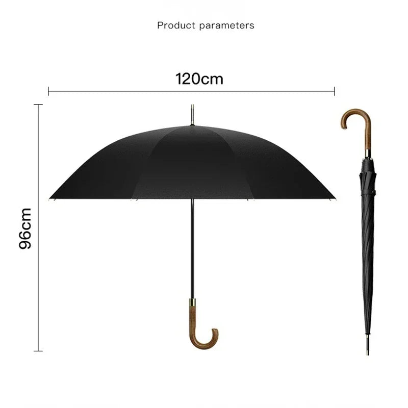 New Wooden Long Handle Luxury Umbrella