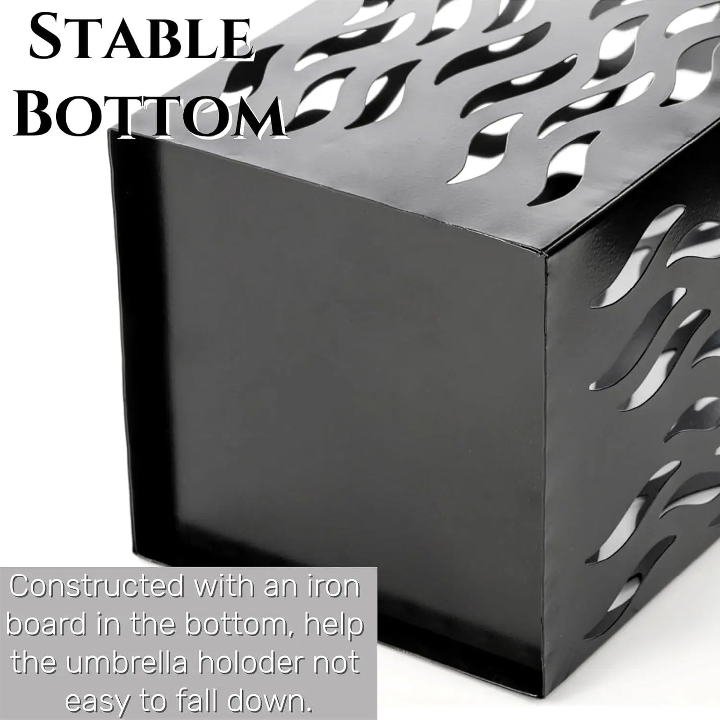 Metal Umbrella Holder, Heavy Square Canes Walking Sticks Stand Rack