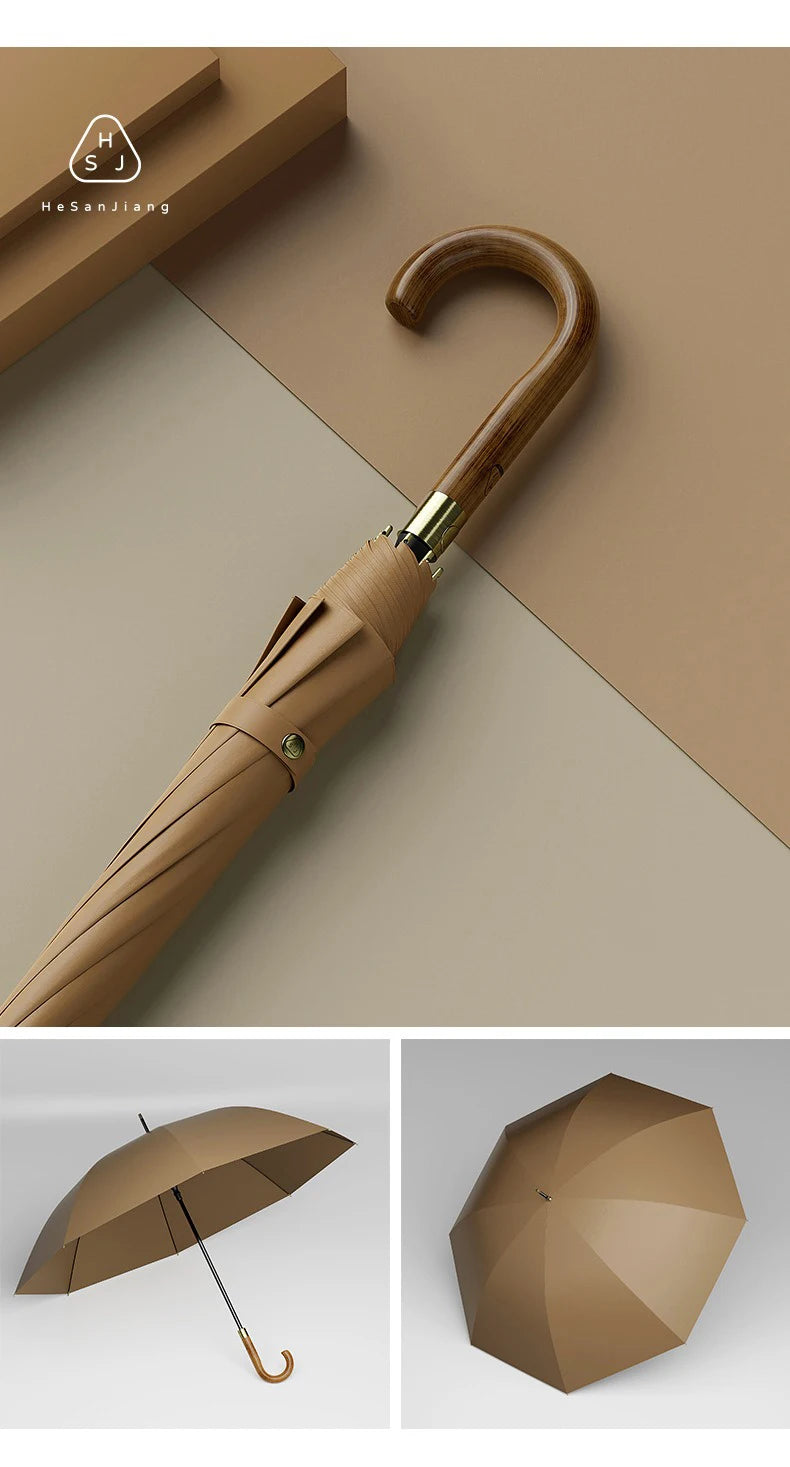 New Wooden Long Handle Luxury Umbrella