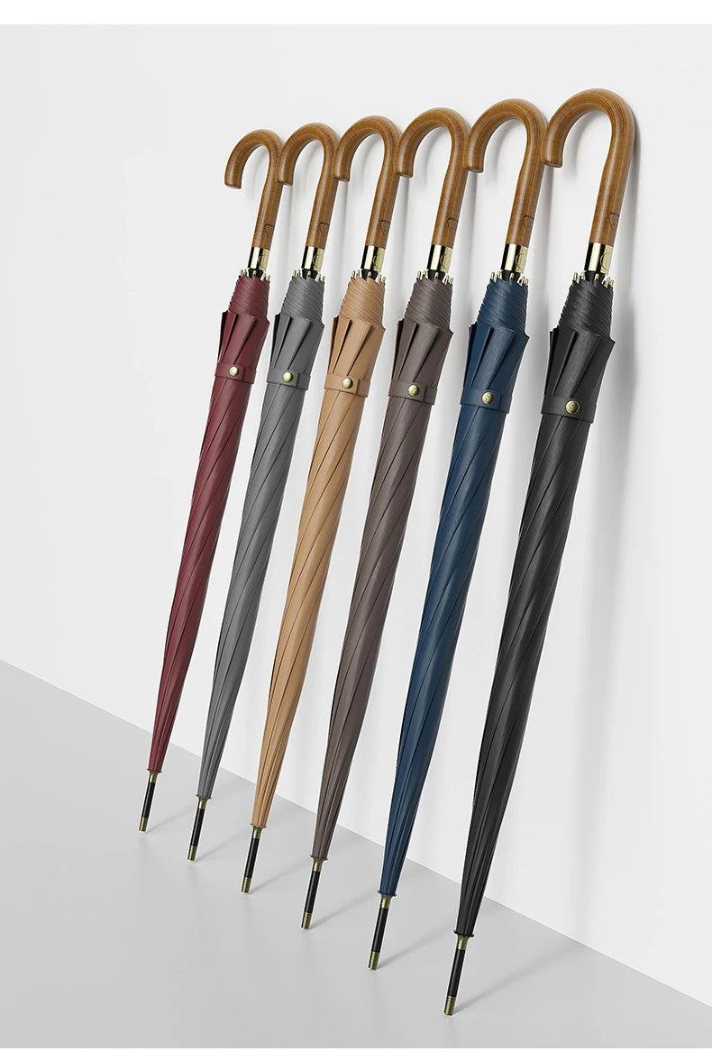 New Wooden Long Handle Luxury Umbrella