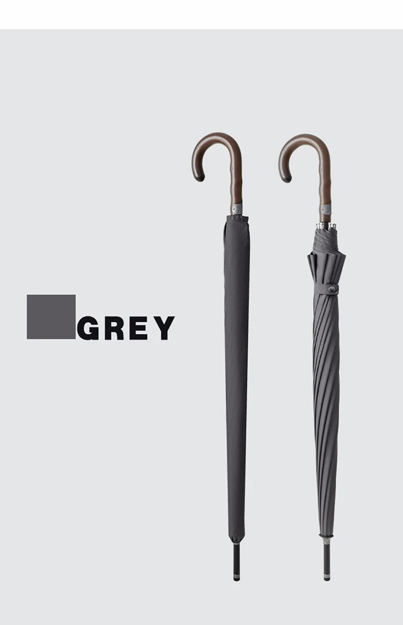 Parachase Windproof Big Umbrella Men Wooden