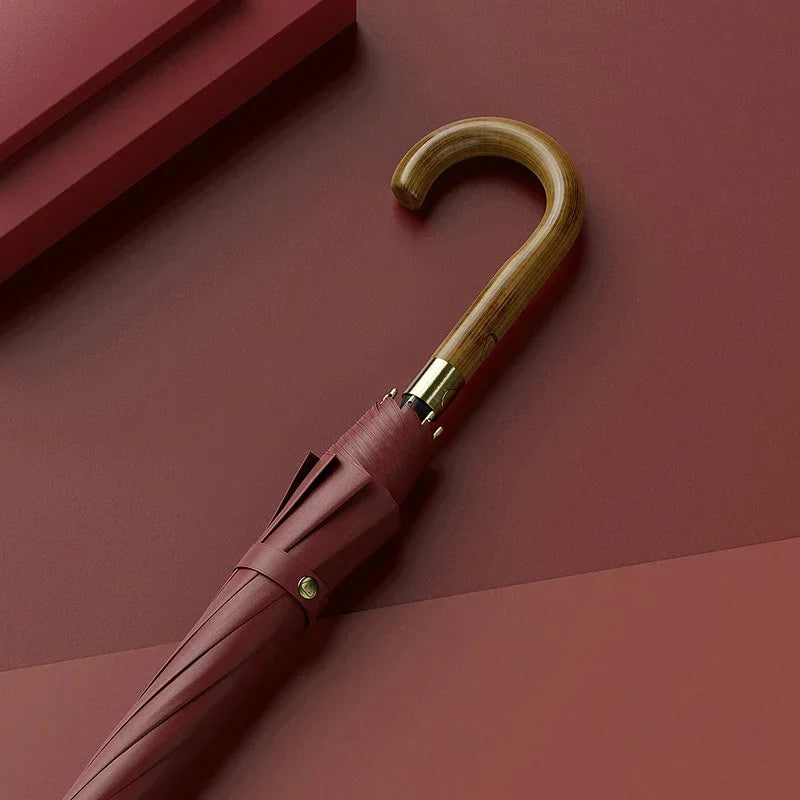 New Wooden Long Handle Luxury Umbrella