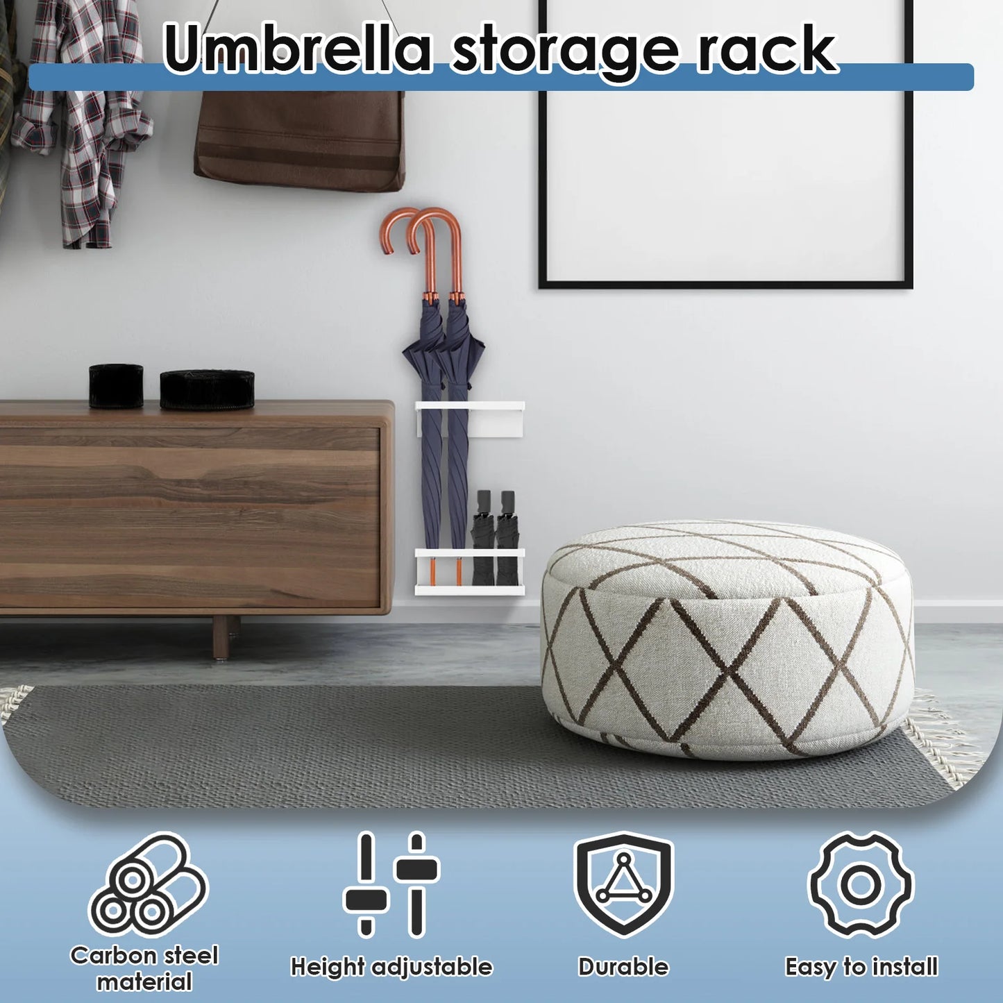 Wall Mounted Umbrella Carbon Steel Stand