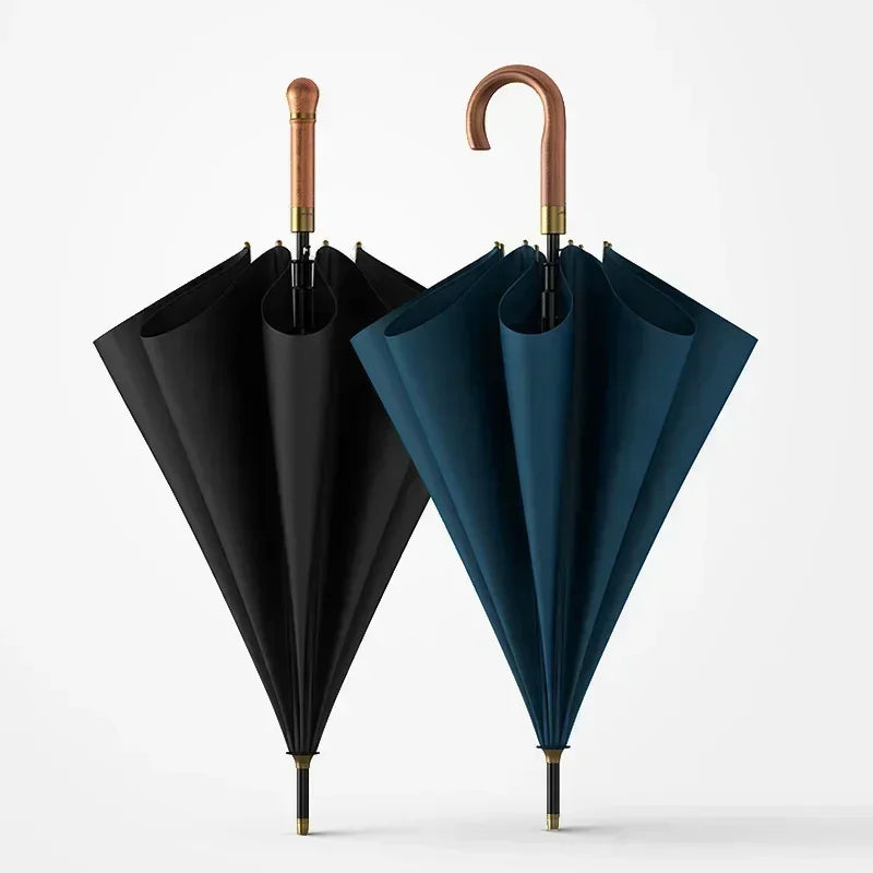 Wooden Long Umbrella Men Business Vintage