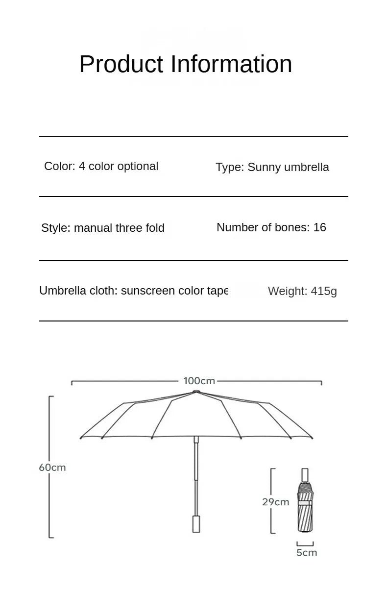 Vintage Folding Umbrella – UV & Rain Protection for Women