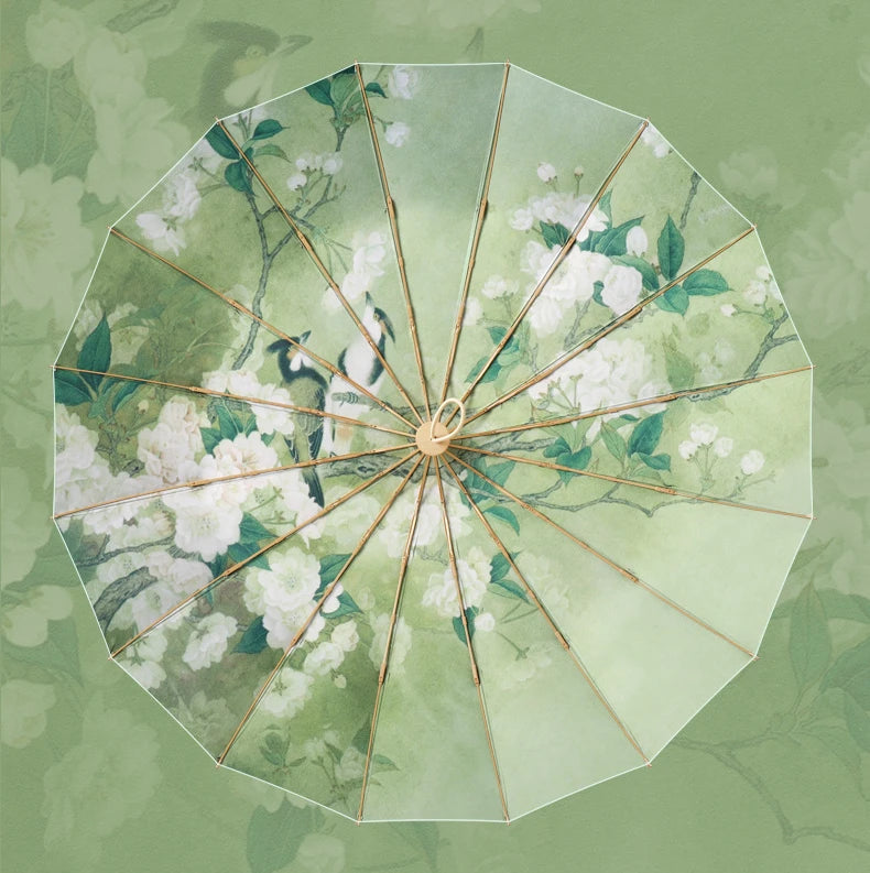 Vintage Folding Umbrella – UV & Rain Protection for Women