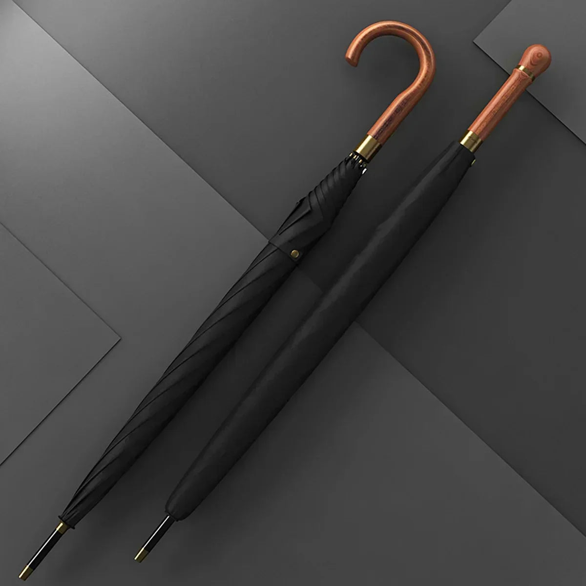 Wooden Long Umbrella Men Business Vintage