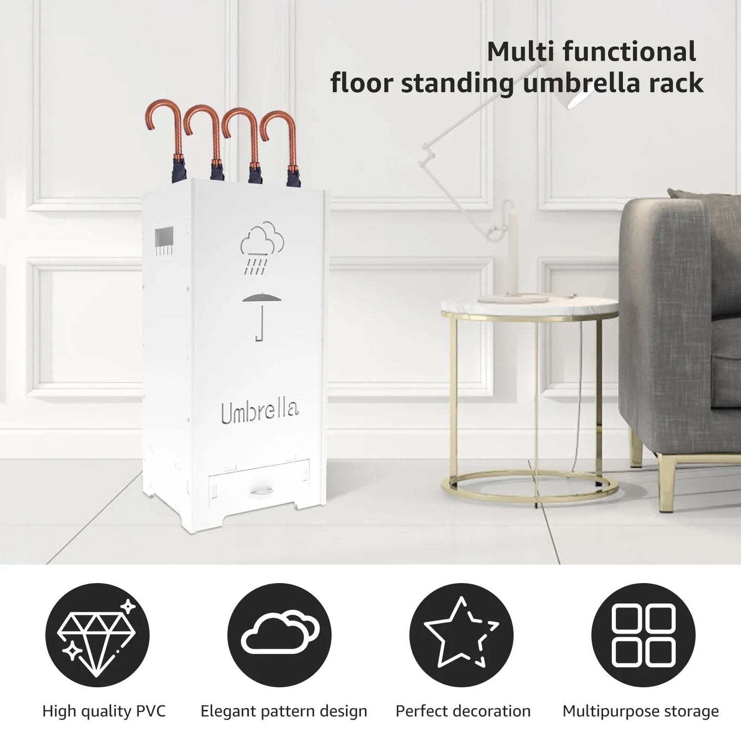Large Capacity Umbrella Stand PVC