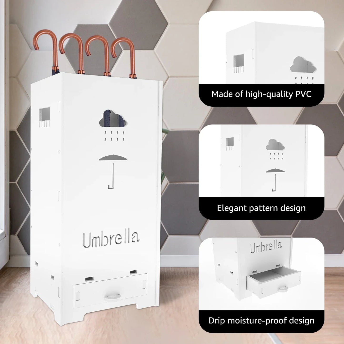 Large Capacity Umbrella Stand PVC