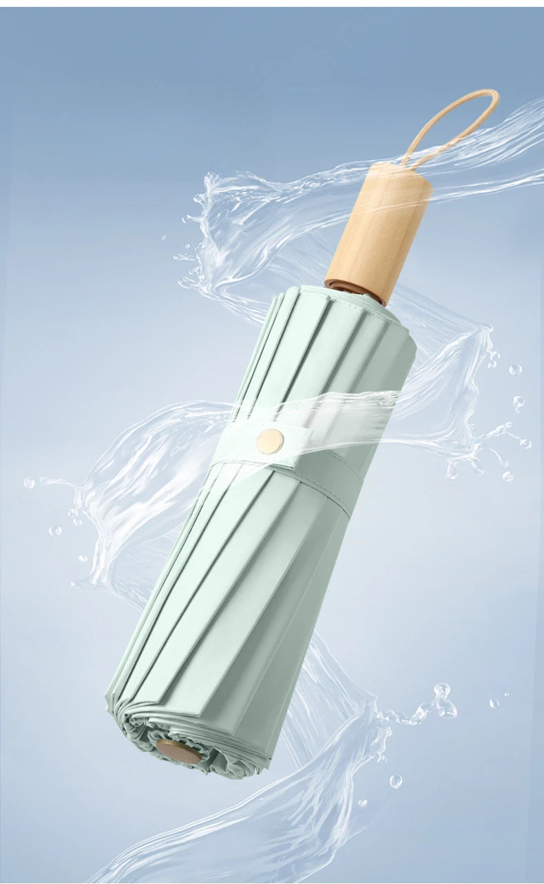 Vintage Folding Umbrella – UV & Rain Protection for Women
