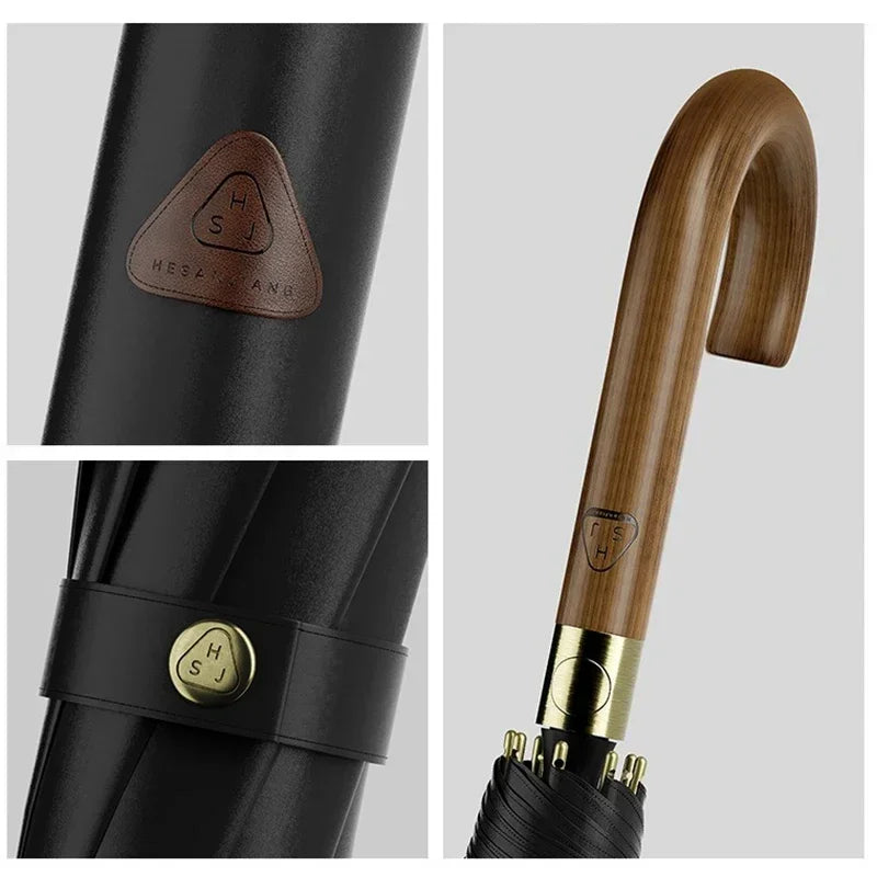 New Wooden Long Handle Luxury Umbrella